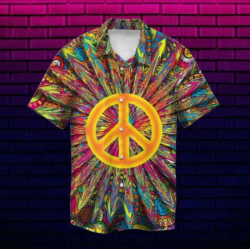 A Peaceful Hippie Hawaiian Shirt | Unisex | Adult | Hw4480