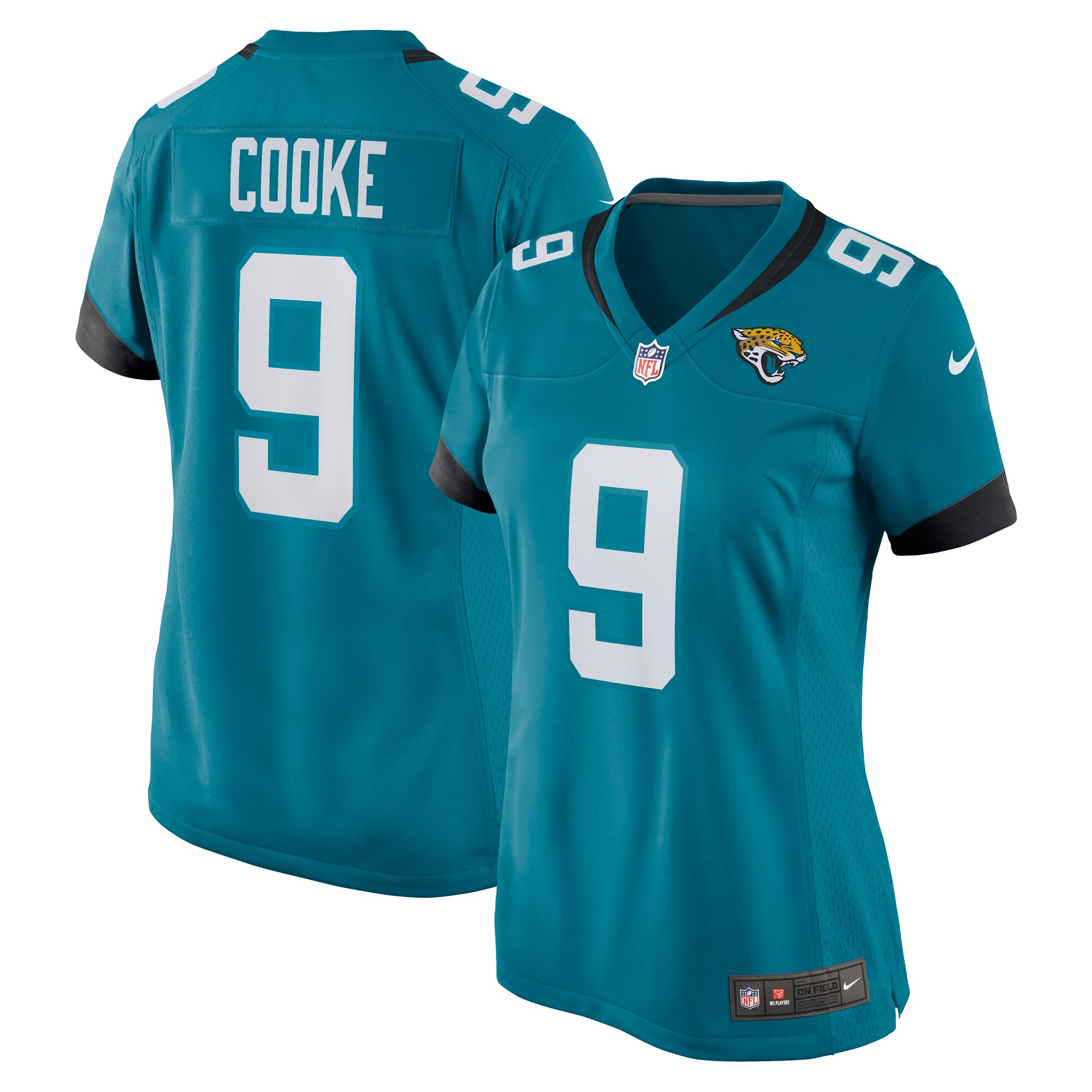 Women’s Jacksonville Jaguars Logan Cooke Teal Game Jersey