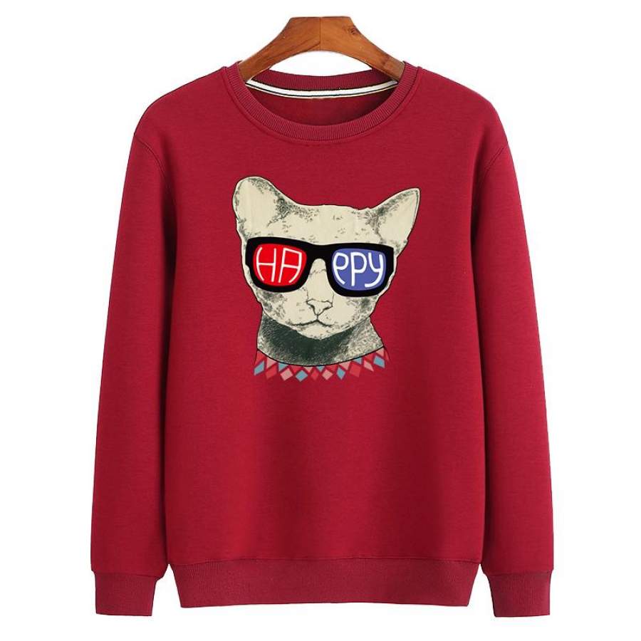 Unisex Siamese Kitten Sweatshirt Cat Sweatshirt Casual Sweatshirt for Adult