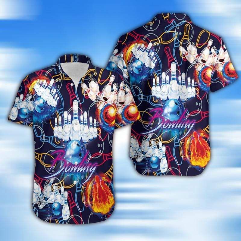 Buy Ice And Fire Bowling Hawaii Aloha Shirts Dh Ha15794