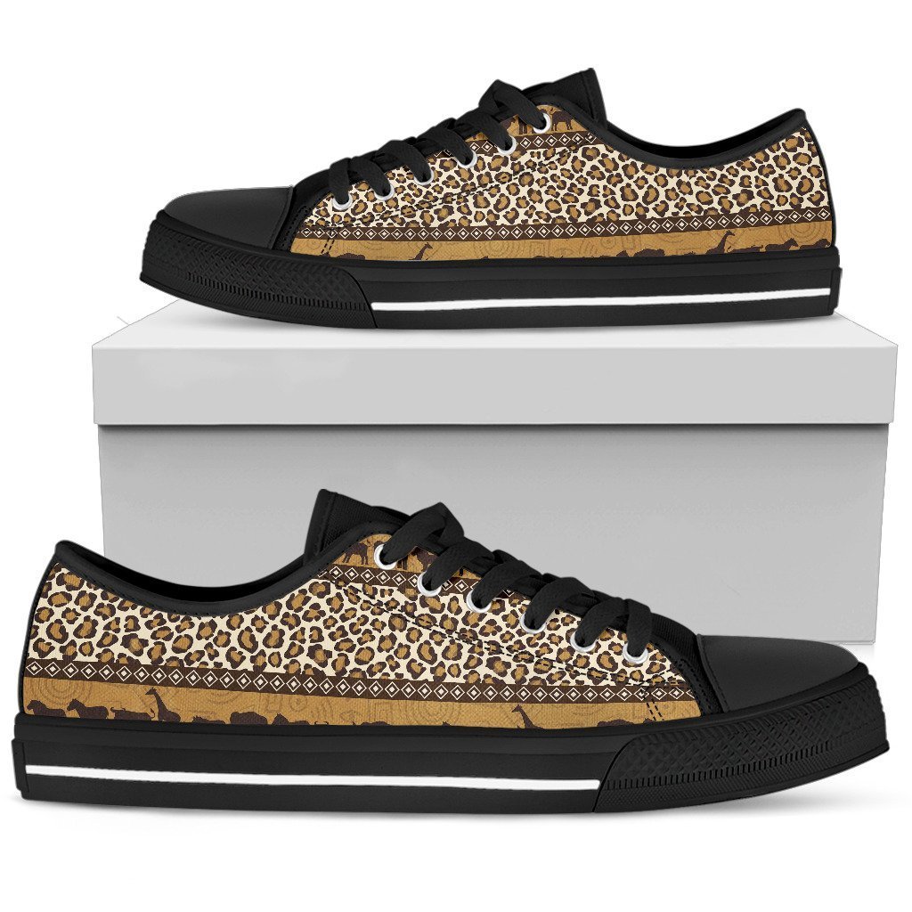 Zebra Leopard Skin Safari Low Top Personalized Shoes Custom Name, Text For Women, Men