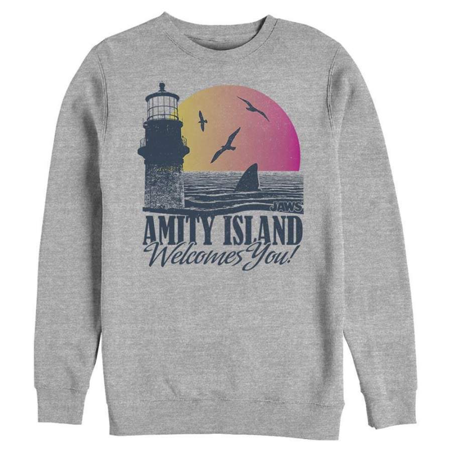 Amity Island Tourism – Jaws  Heather Grey Pullover Fleece