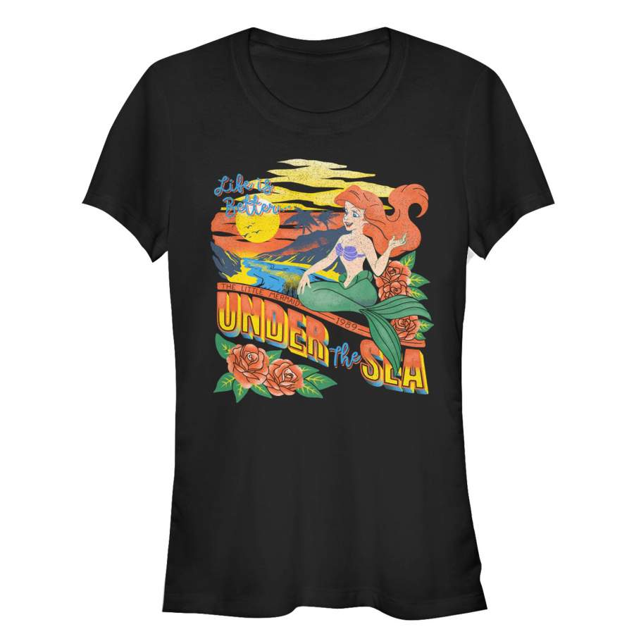 The Little Mermaid Junior’s Tropical Life  T Shirt