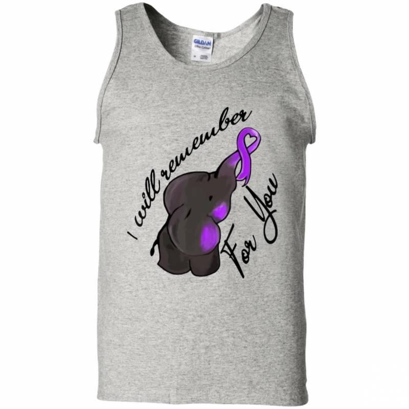 I Will Remember For You End Alzheimers Elephant Tank Top