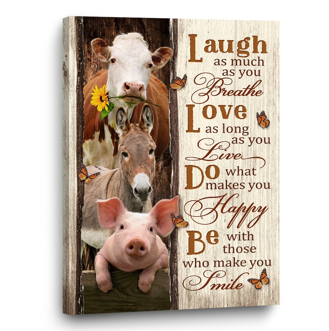 Animal Farm Canvas Love As Long As You Live Wall Art