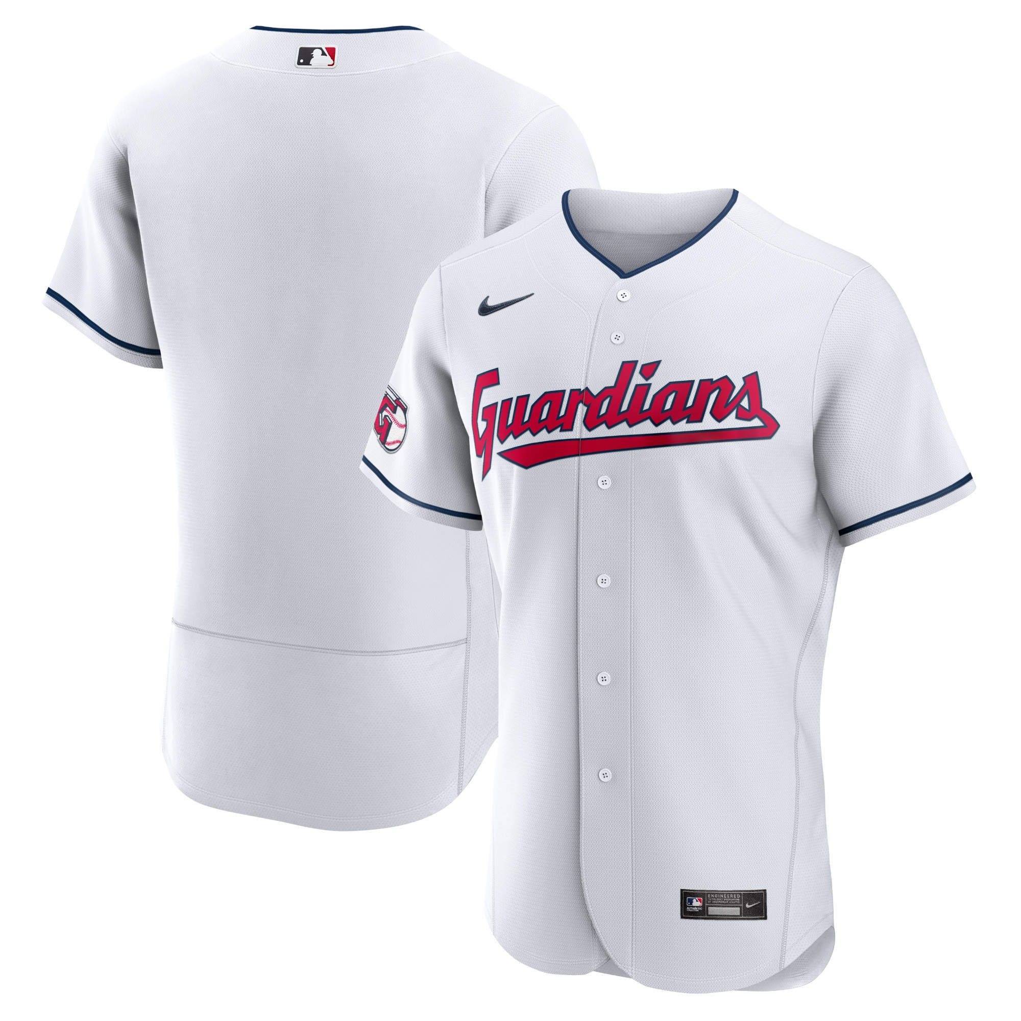 Cleveland Guardians Home Authentic Team Jersey White MLB