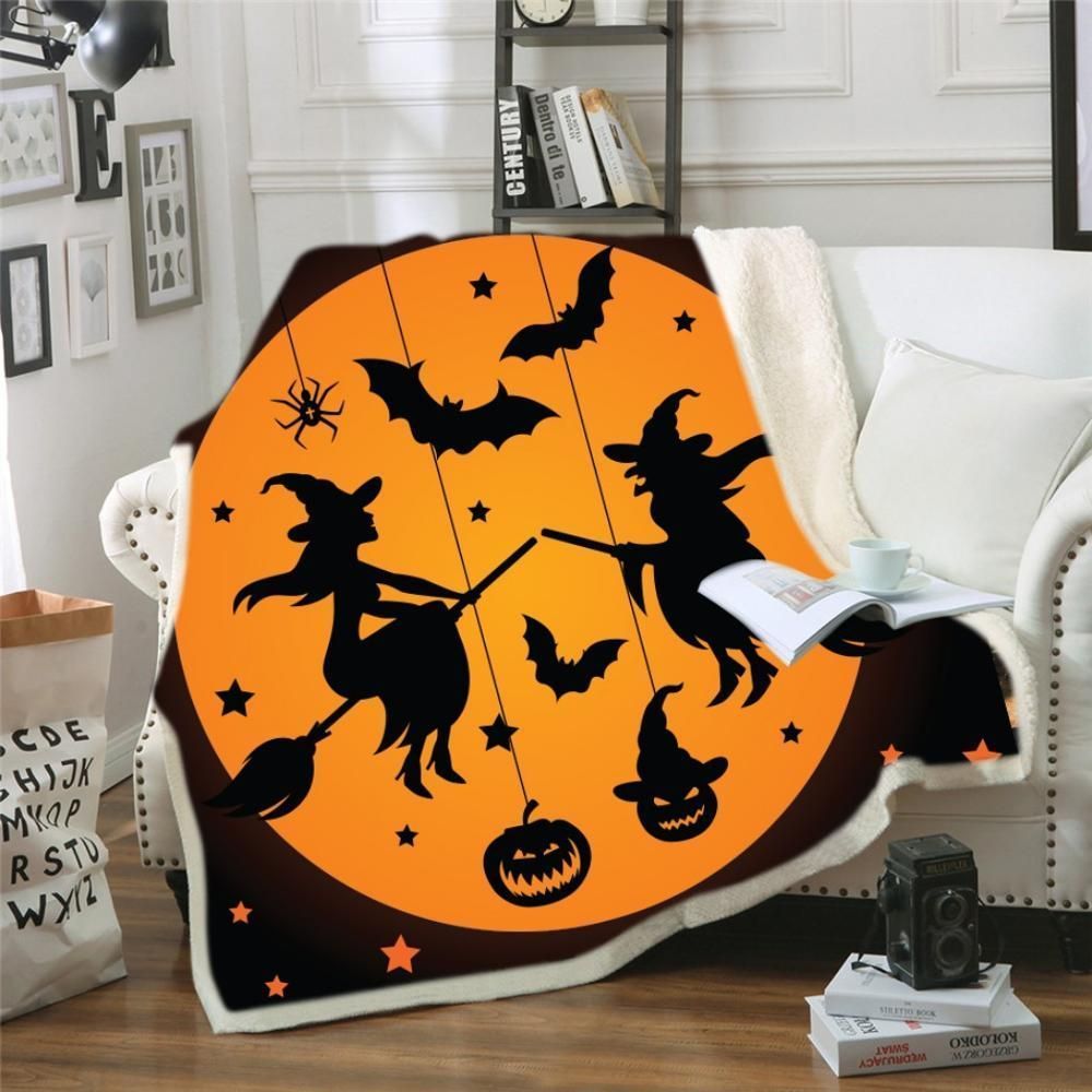 Shop Halloween Witches Fleece Blanket All Over Prints