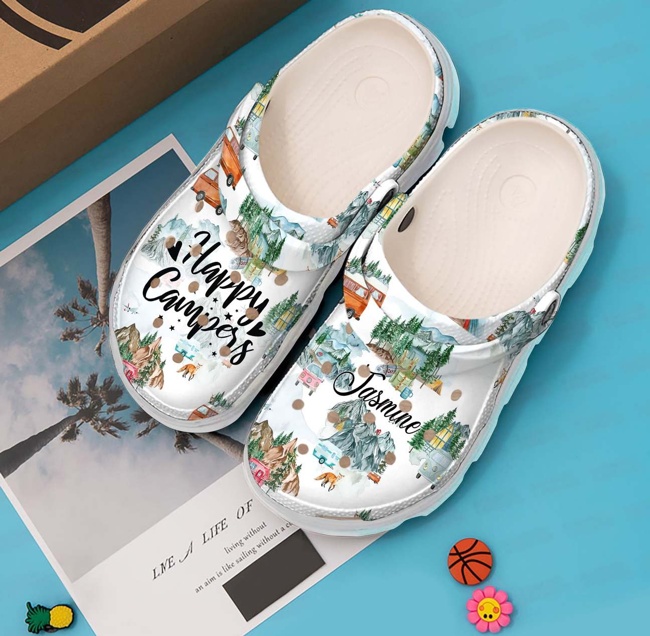 Camping Personalized Clog, Custom Name, Text, Color, Number Fashion Style For Women, Men, Kid, Print 3D Nature And Campers