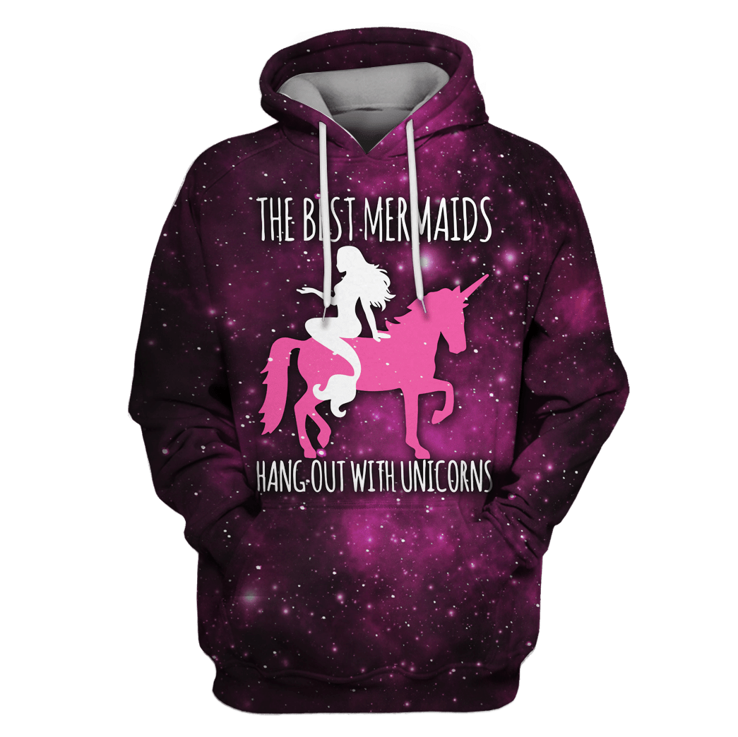 The Best Mermaids Hangout With Unicorn Custom T-Shirt – Hoodies Apparel
