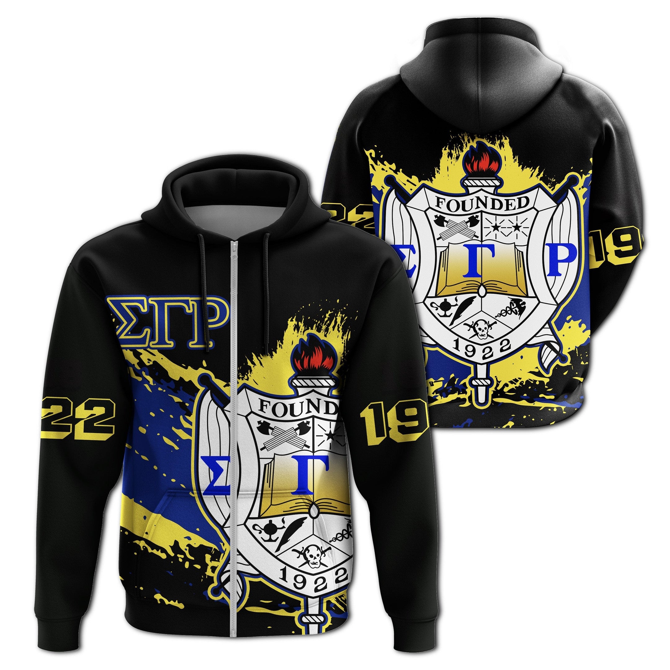 Sorority Hoodie – Sigma Gamma Rho Zip Hoodie – Tip Style