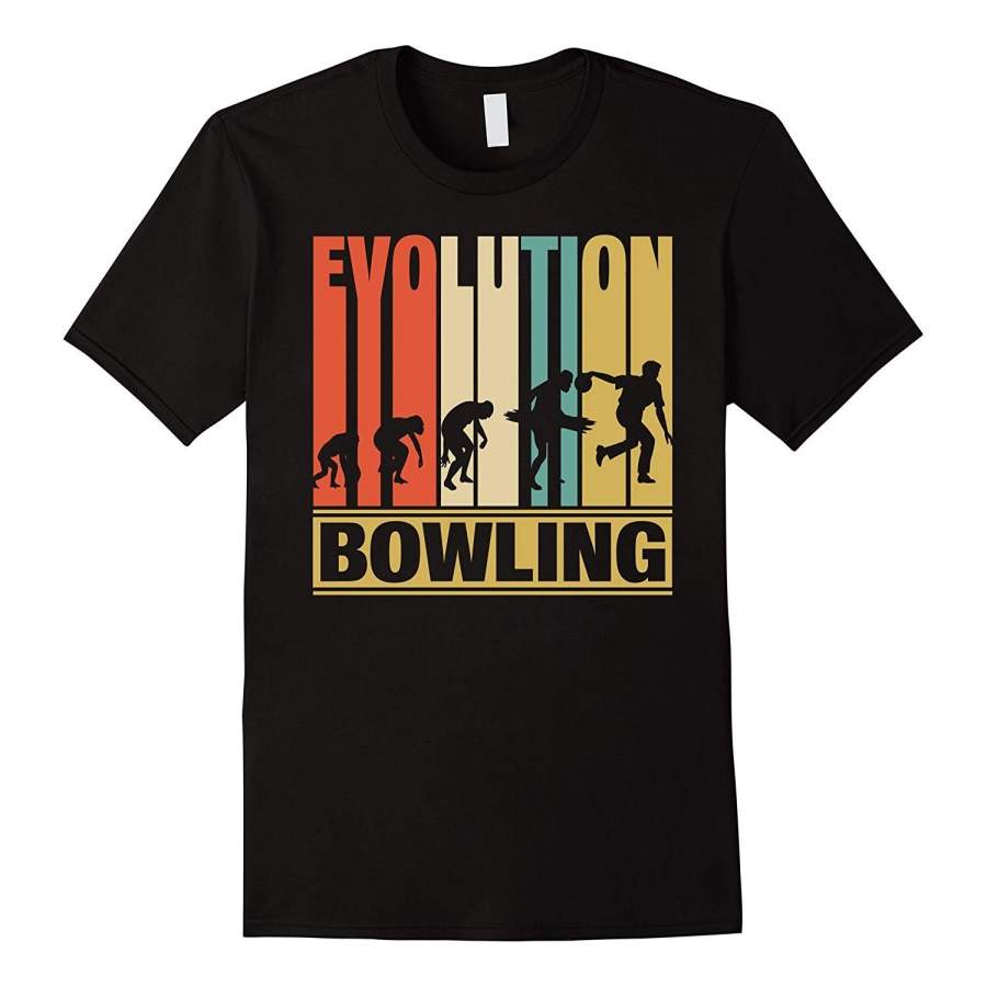 Vintage Retro Evolution Of Bowling. Funny Shirt Gifts Men Graphic T-Shirt