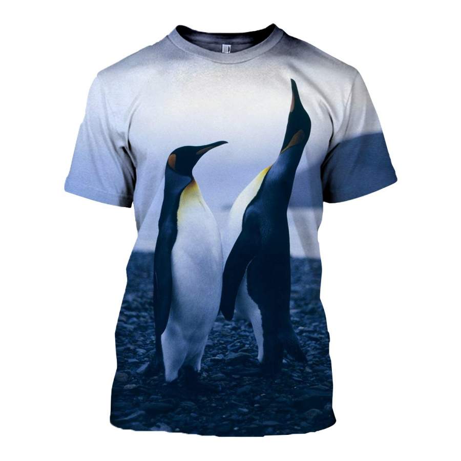 3D All Over Printed Penguin T Shirt Hoodie 1512011