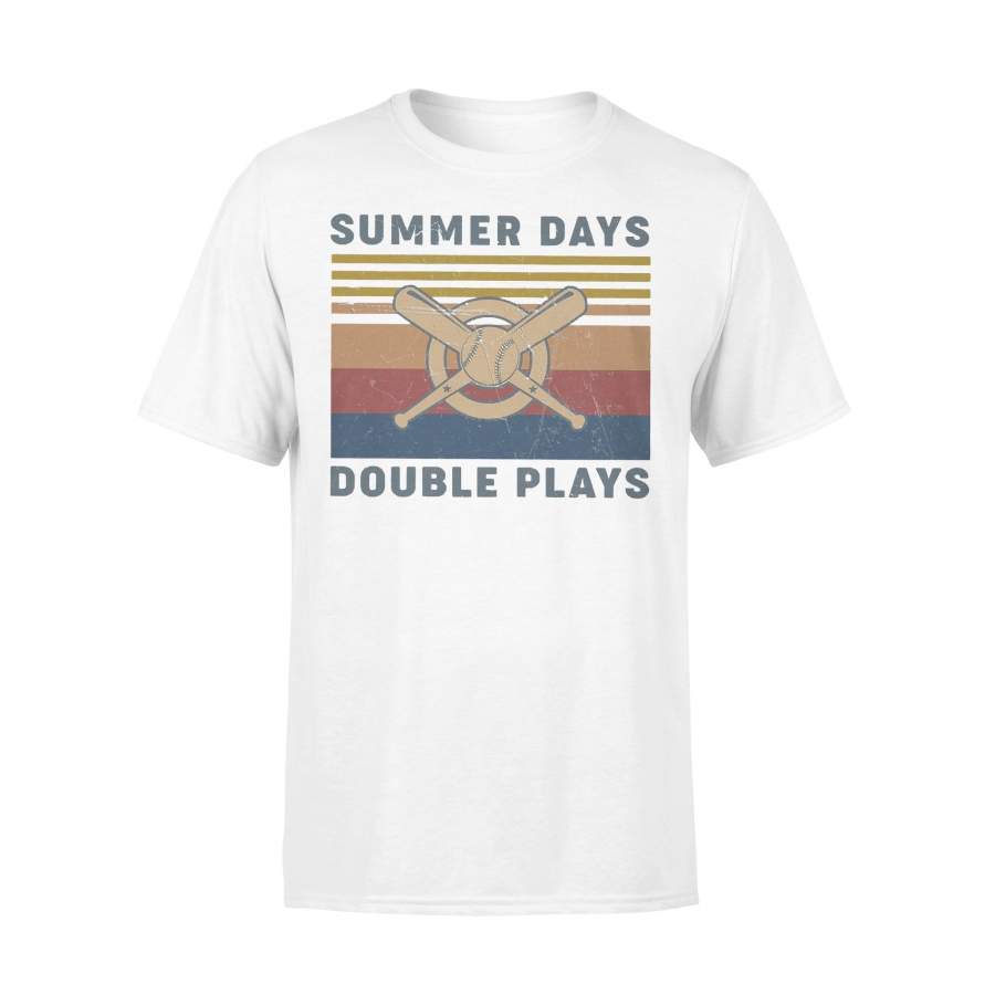 Baseball Summer Days Double Plays Vintage T-shirt