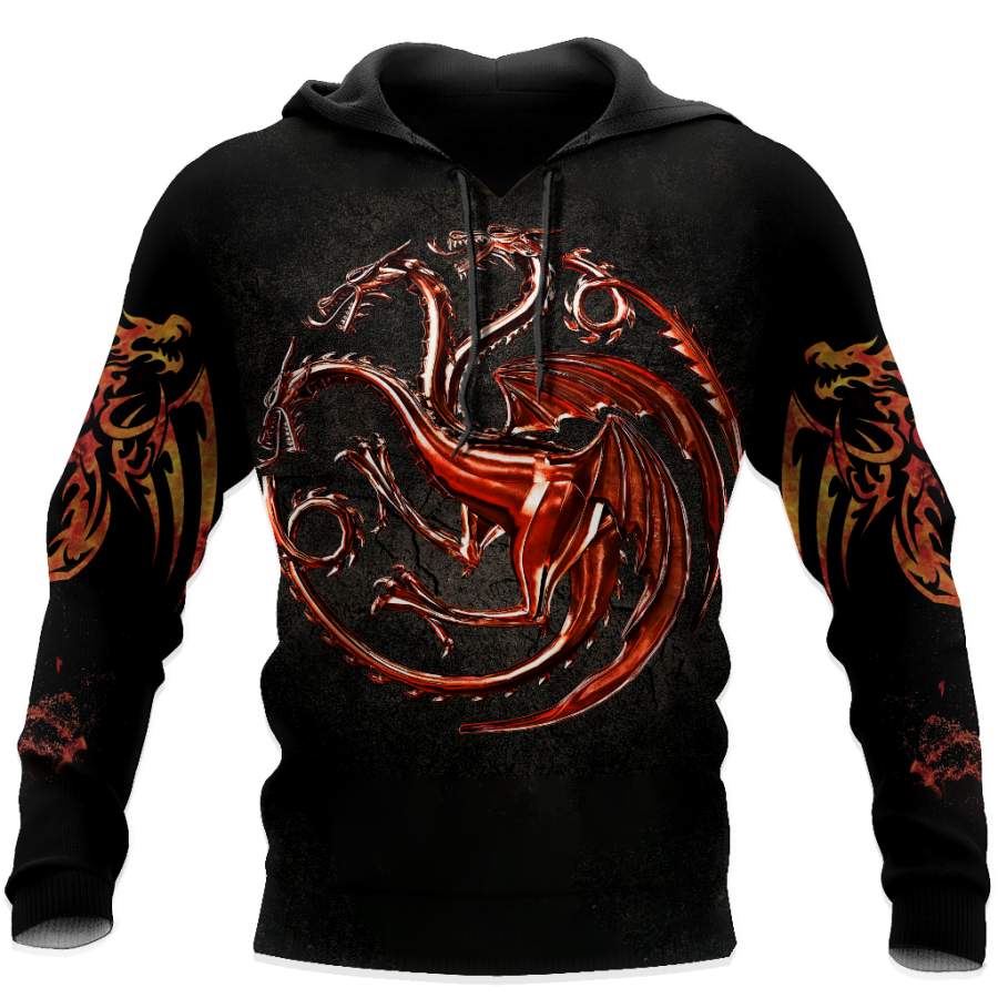Red Dragon Tatoo All Over Printed Shirts For Men And Women