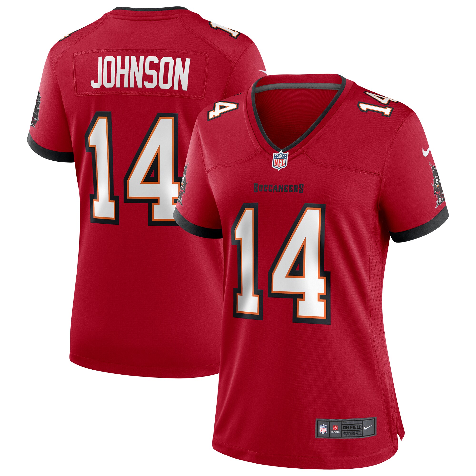 Women’s Tampa Bay Buccaneers Brad Johnson Red Game Retired Player Jersey