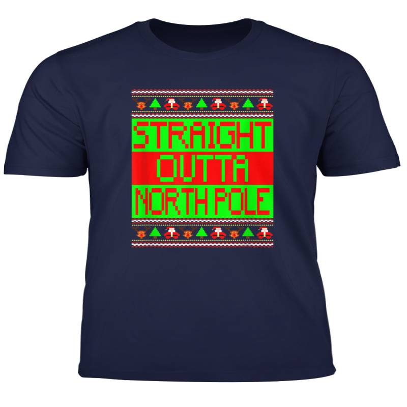 Straight Outta North Pole Ugly Christmas T Shirt