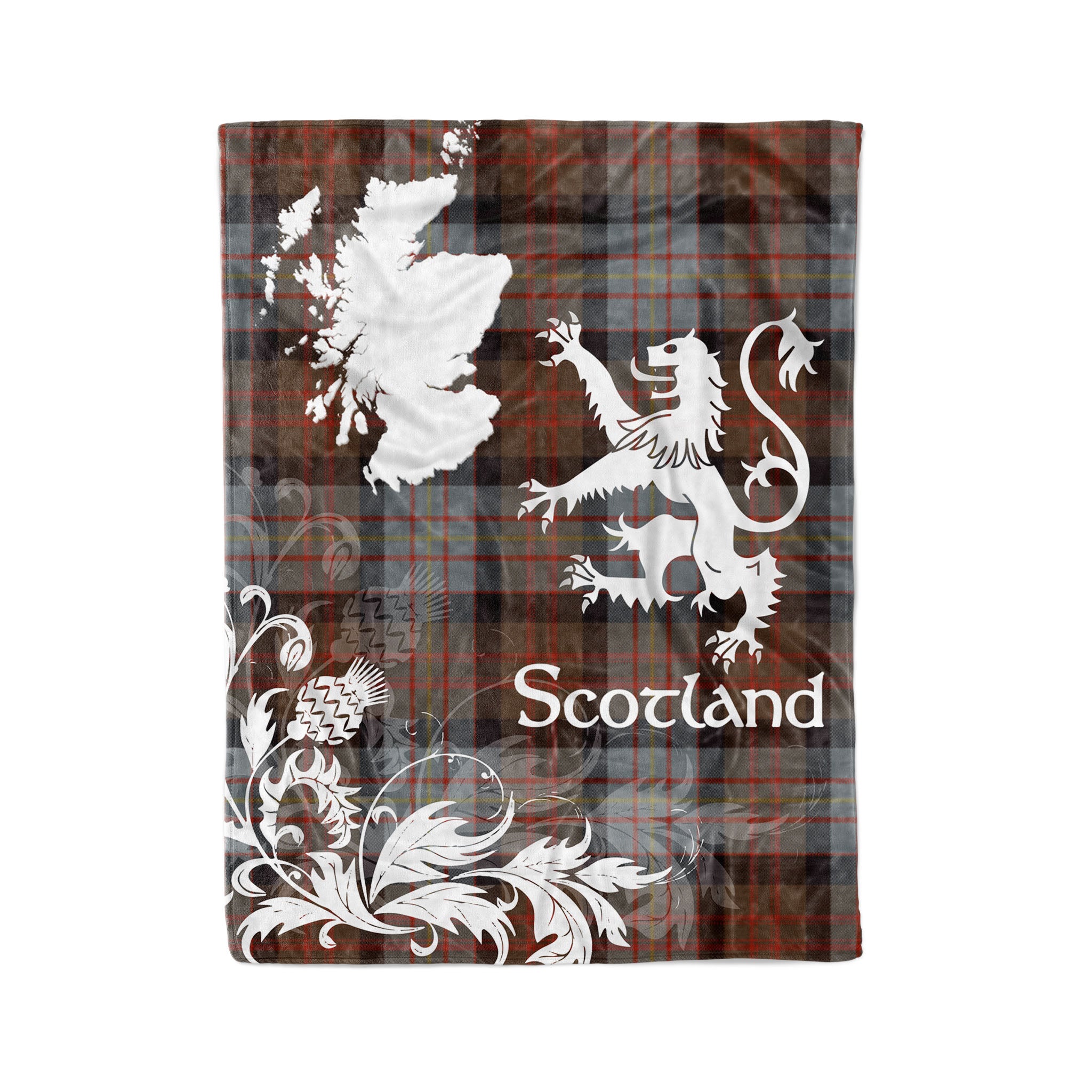 Tartan Plaid Fleece Blanket Tartan Blanket Thistle And Lion Scottish Clan Cameron Of Erracht Weathered Plaid Blanket