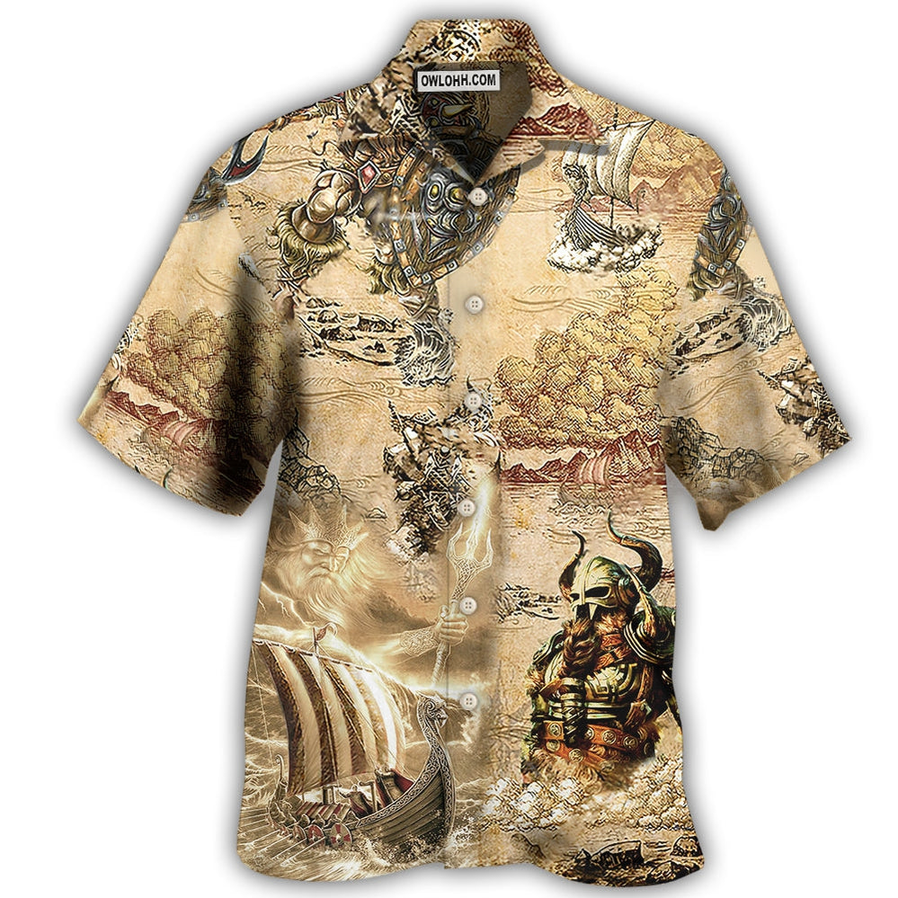 Viking Map War Vintage – Hawaiian Shirt  – Owl Ohh