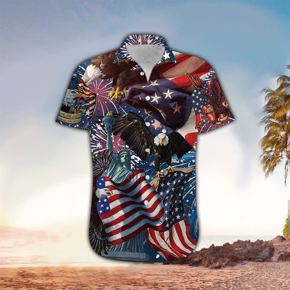 American Patriotic Eagle Memorial Day Hawaii Shirt Ha30926