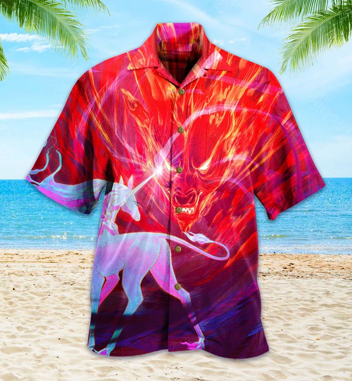 Unicorn Red Hawaii Shirt Ha23892