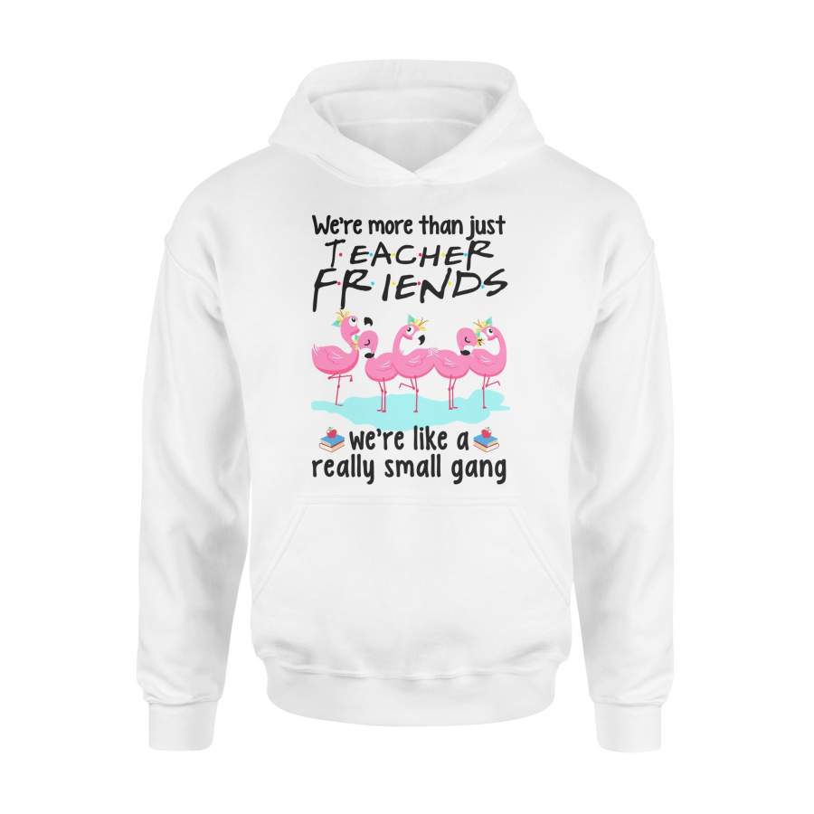 We’re More Than Friends Small Flamingo Gang Graphic Design For Teachers – High Quality Cotton Hoodie