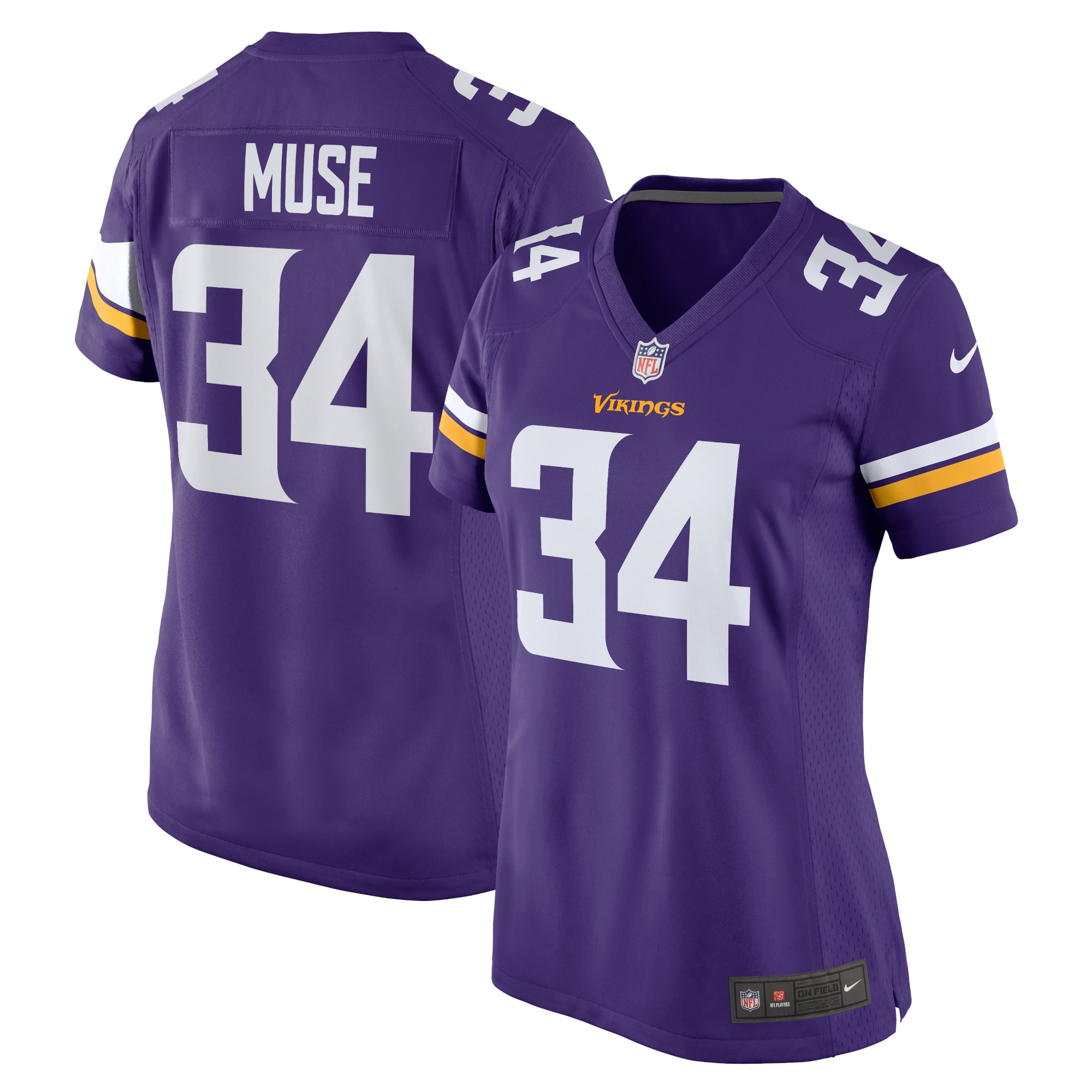 Women’s Minnesota Vikings Nick Muse Purple Home Game Player Jersey