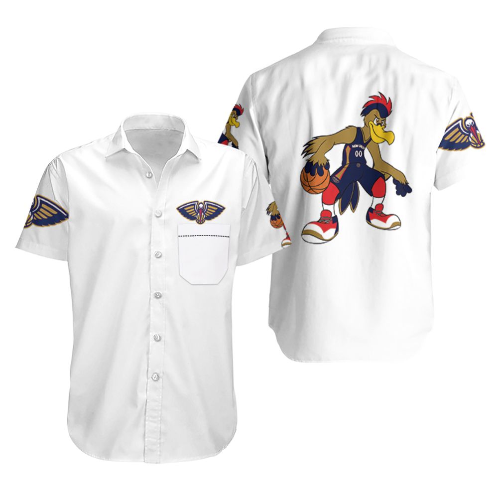 New Orleans Pelicans Basketball Classic Mascot Logo Gift For Fans White Hawaii Shirt Ha53590