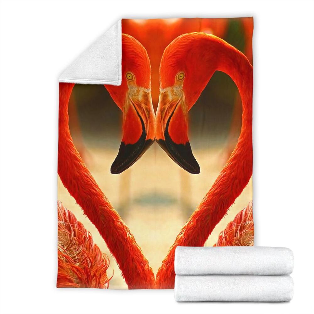 Animal Flamingo Happy Together Fleece Blanket Family Gift Home Decor Bedding Couch Sofa Soft And Comfy Cozy