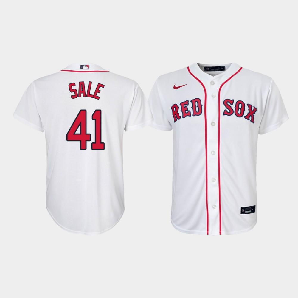 Youth Boston Red Sox Chris Sale 41 White Home Jersey