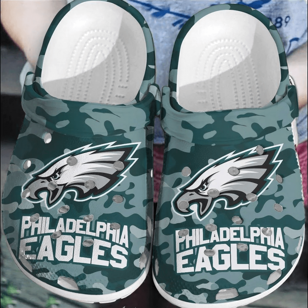 NFL Philadelphia Eagles Football Crocband Crocss Comfortable Shoes Clogs For Men Women