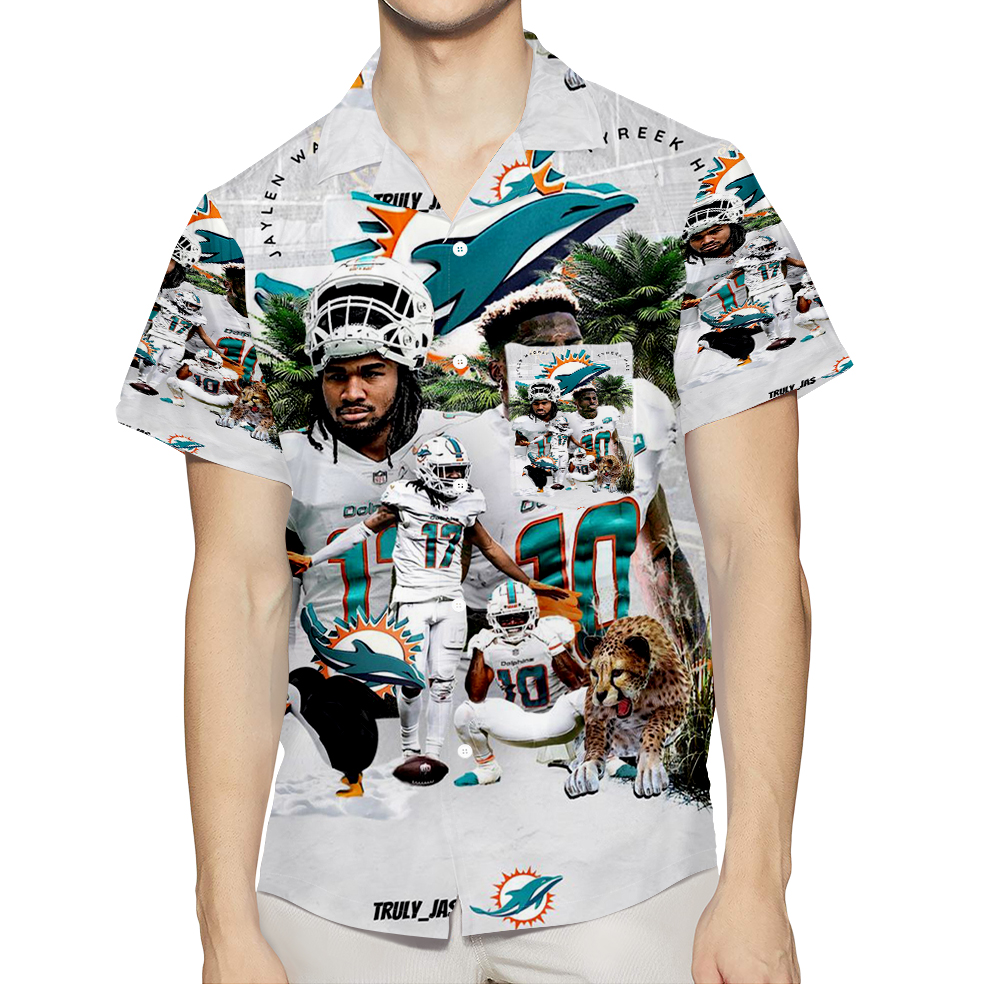 Miami Dolphins Players3 3D All Over Print Summer Beach Hawaiian Shirt With Pocket