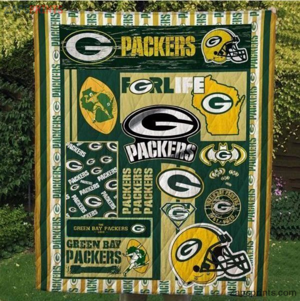 Green Bay Packers For Life V28 3D Printing Quilt Gift For Fan Football Lovers