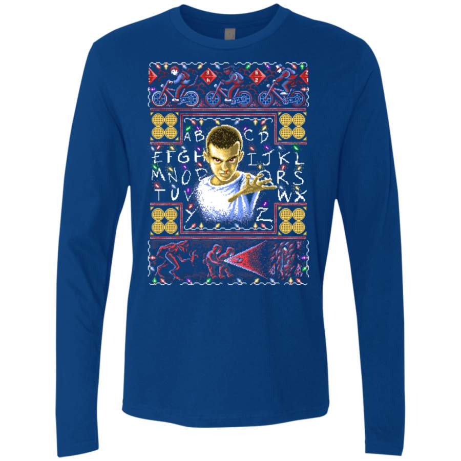 Stranger Things ugly sweater Men’s Premium Long Sleeve