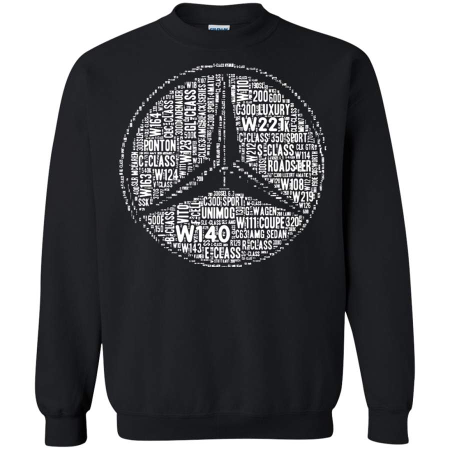 AGR Mercedes Logo All Car Series Model Names Puzzle Sweatshirt