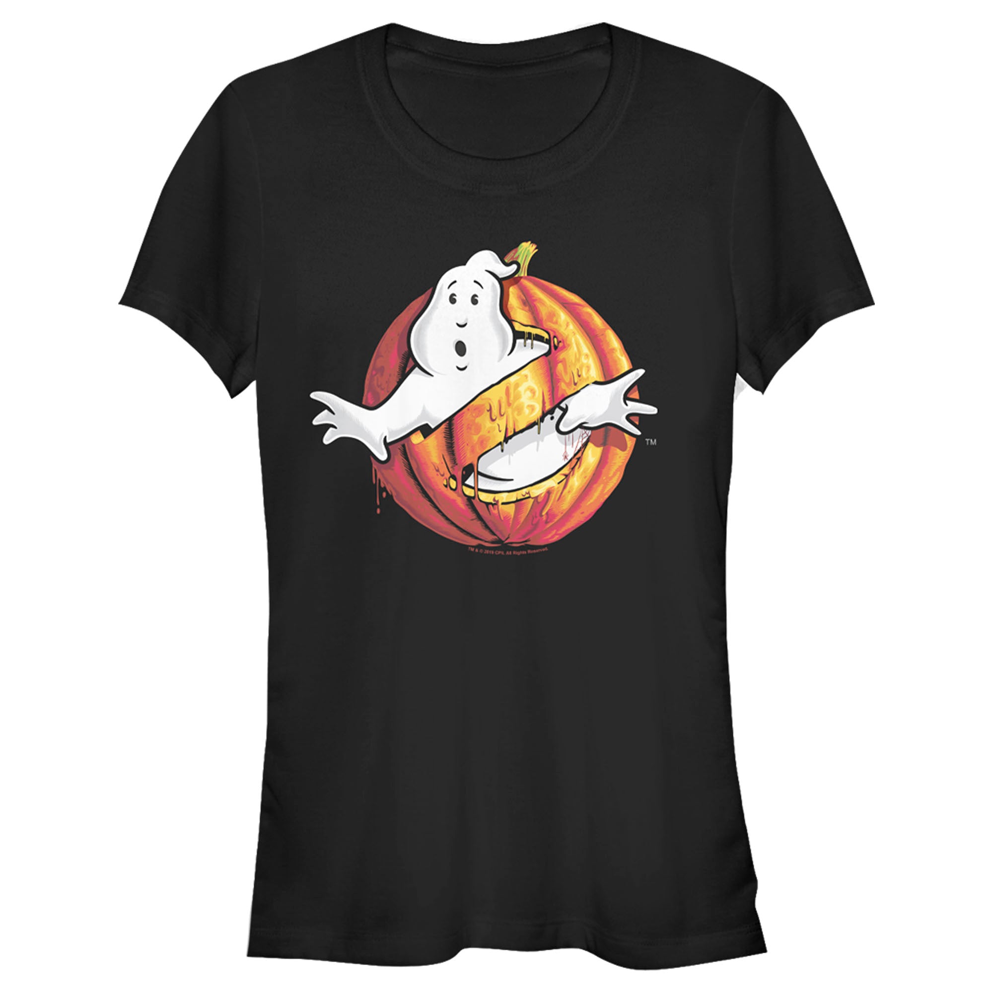 Ghostbusters Junior’S Halloween Pumpkin Logo  T-Shirt