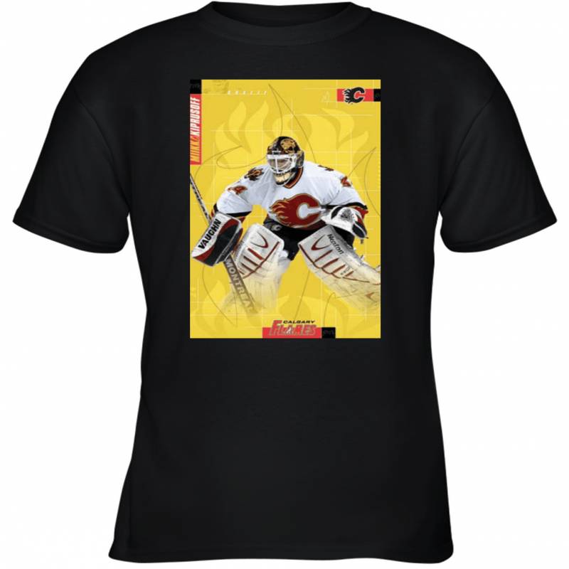 Miikka Kiprusoff Calgary Flames goalie Hockey Youth T-Shirt