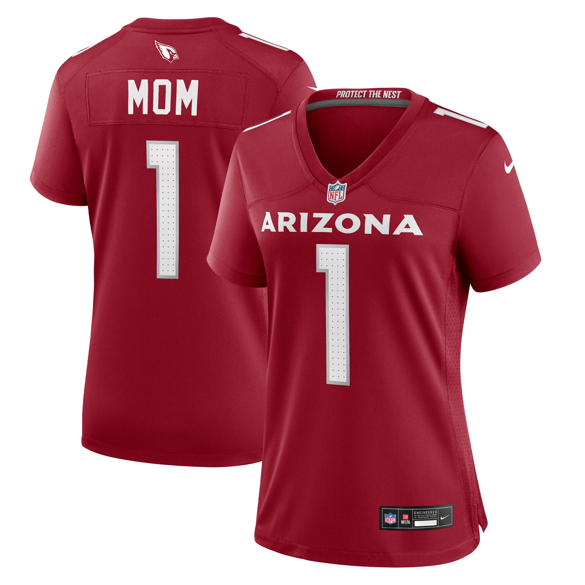 Women’s Arizona Cardinals Number 1 Mom Cardinal Game Jersey