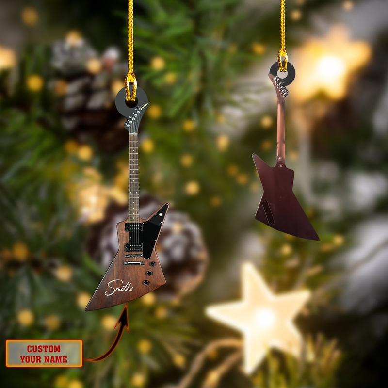 Explorer Guitar Custom Shaped Ornament