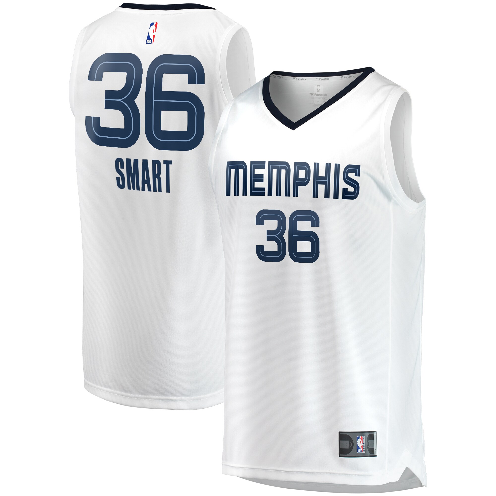 Marcus Smart Memphis Grizzlies Fast Break Player Jersey – Association Edition – White