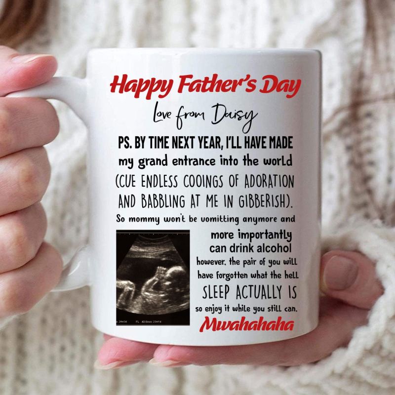 Personalized Happy Father’S Day New Dad By Time Next Year Mug Gift For Daddy To Be