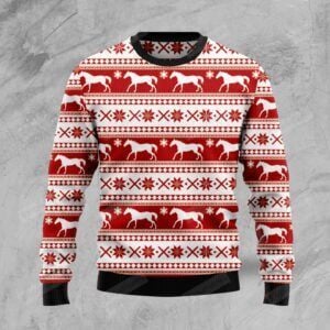 Amazing Horse Ugly Christmas Sweater, All Over Print Sweatshirt