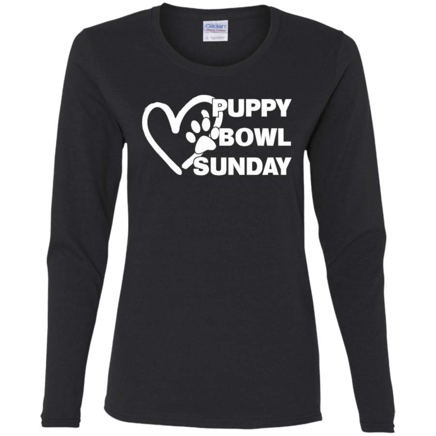 AGR Puppy Bowl Sunday Ladies’ Cotton LS T-Shirt