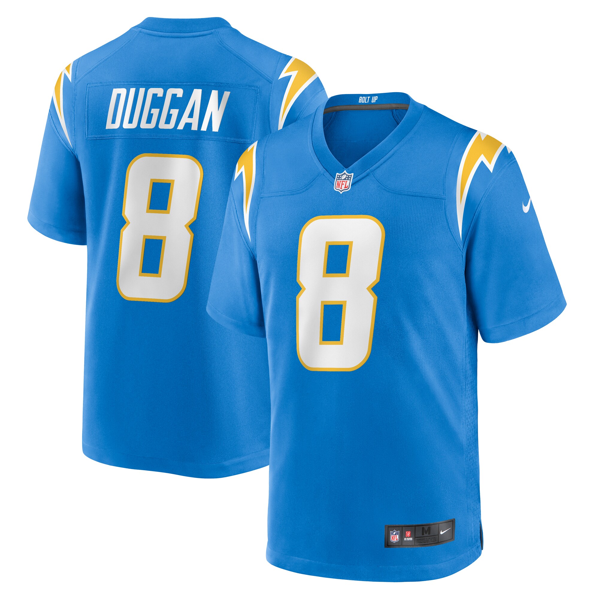 Max Duggan Los Angeles Chargers Team Game Jersey – Powder Blue