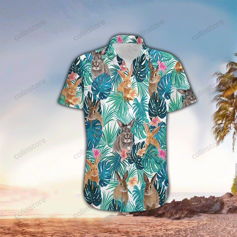 Happy Easter Simple Bunny Lovely Rabbit Tropical Hawaii Shirt Aloha Ha33795