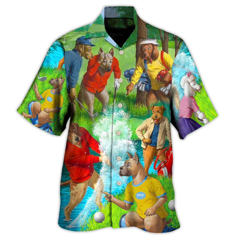 Golf Dog Cool Lover Art Style Hawaii Shirt Ha22563