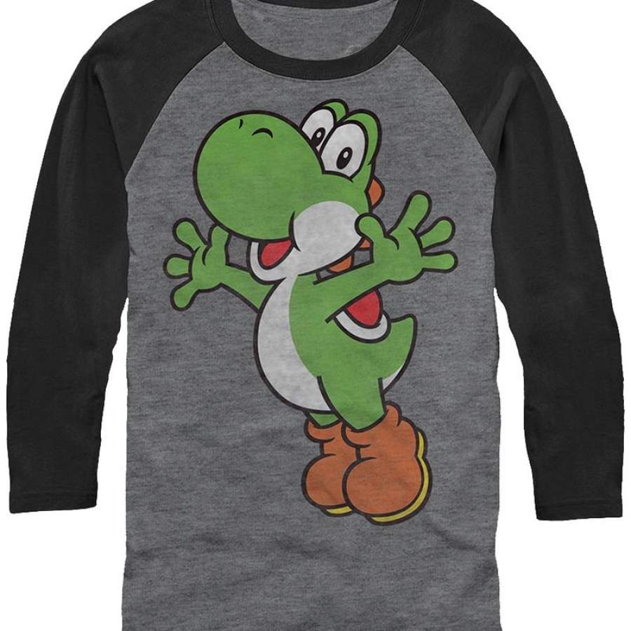 Yoshi Super Mario Raglan Baseball Shirt