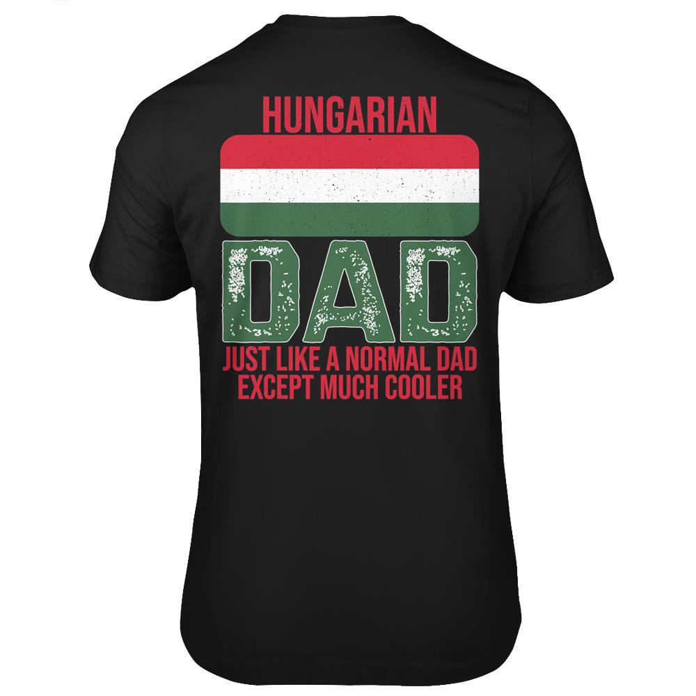 Mens Vintage Hungarian Dad Hungary Flag Design For Father’S Day T Shirts Print On Back