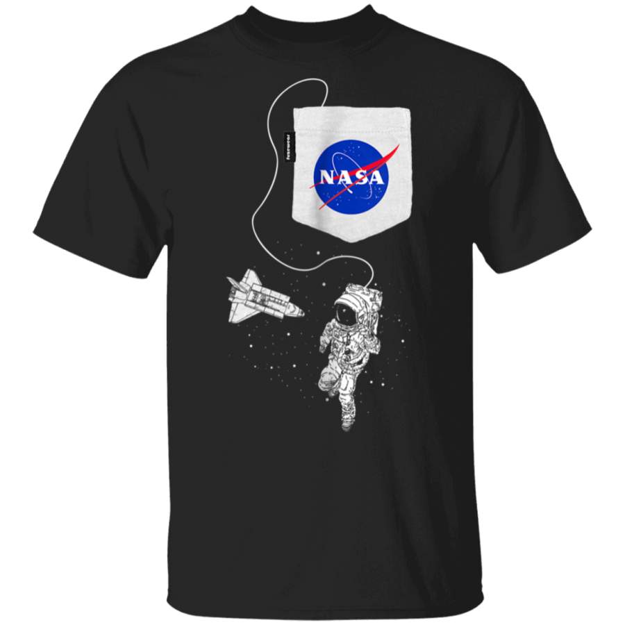 NASA Pocket Astronaut Space Shuttle in Space T-Shirt