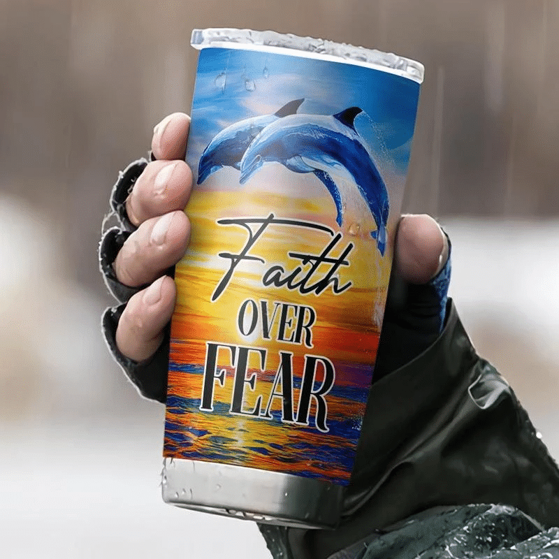 Blueztumbler Dolphin Faith Stainless Steel  Cup