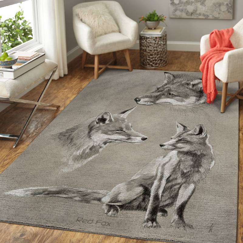 Red Fox – Animals Area Rug Carpet